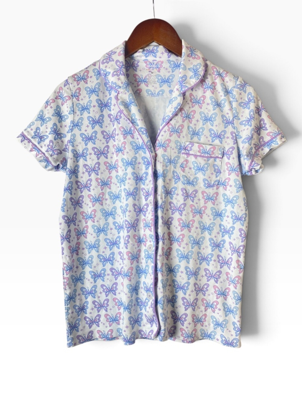 Roller Rabbit x Penny's Flight Flutter Butterfly Pajama TOP Pima Cotton Size M